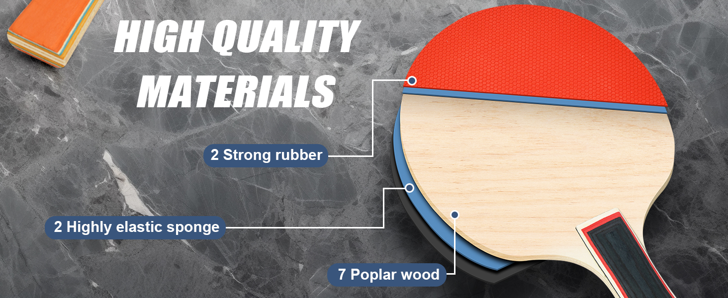 Набір для настільного тенісу Flintronic: 2 ракетки + 3 м'ячі, з сумкою для початківців та професіоналів (#2 Upgrade Black)