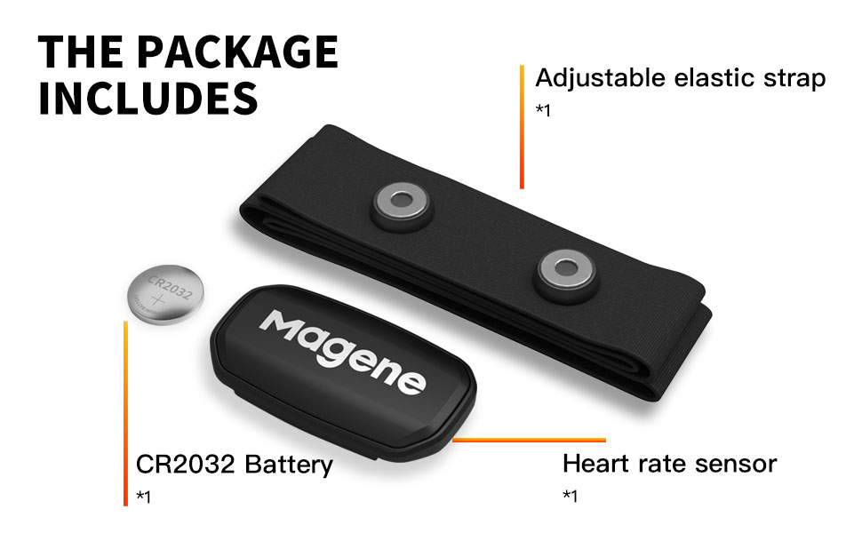 Пульсометр Magene H303 з нагрудним датчиком, ANT+/Bluetooth, сумісний з iOS/Android