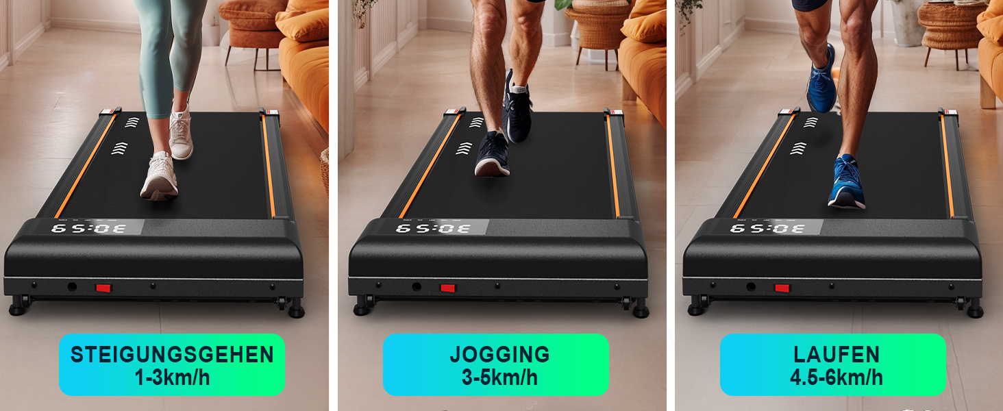 ORISYN Walking Pad - біговий доріжки для дому з регулюванням нахилу 7%, потужний мотор 2.25HP, швидкість 1-12 км/год, 7-шарова поверхня для бігу, без збирання
