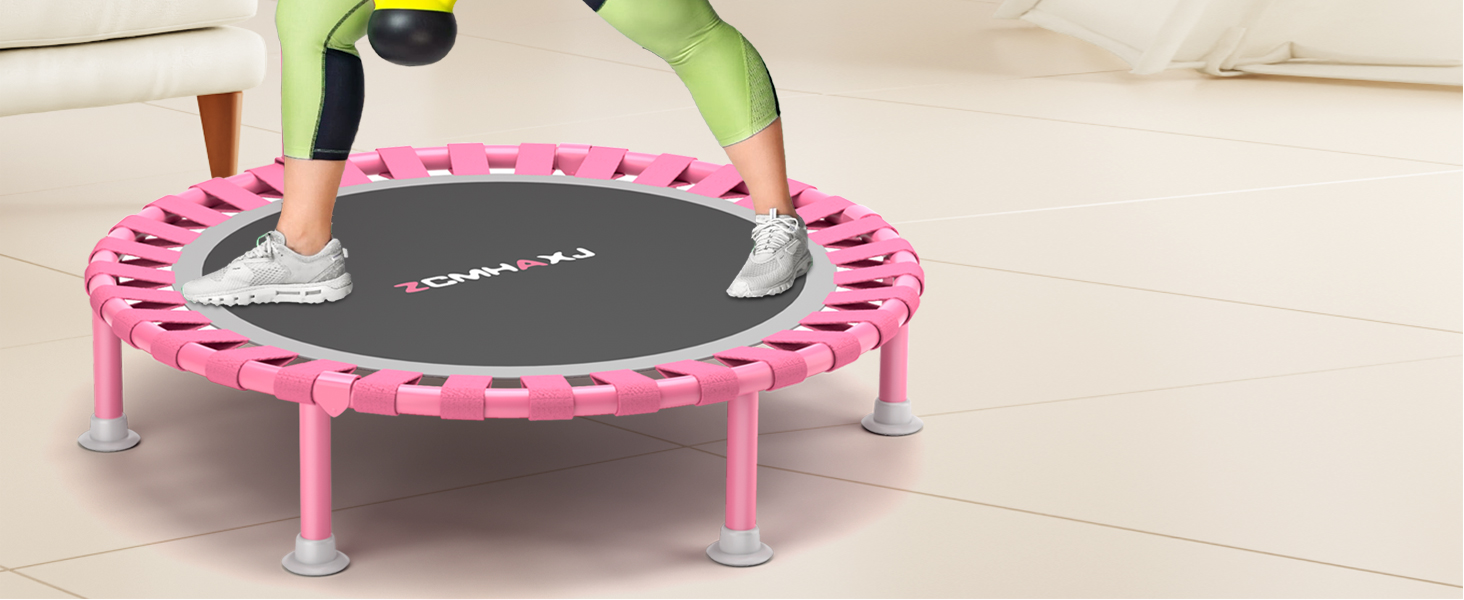 Міні-трамплін складний, 101.6 см, для дорослих та дітей, з регульованою стійкою, Indoor Fitness, до 204 кг, з T-поручнем