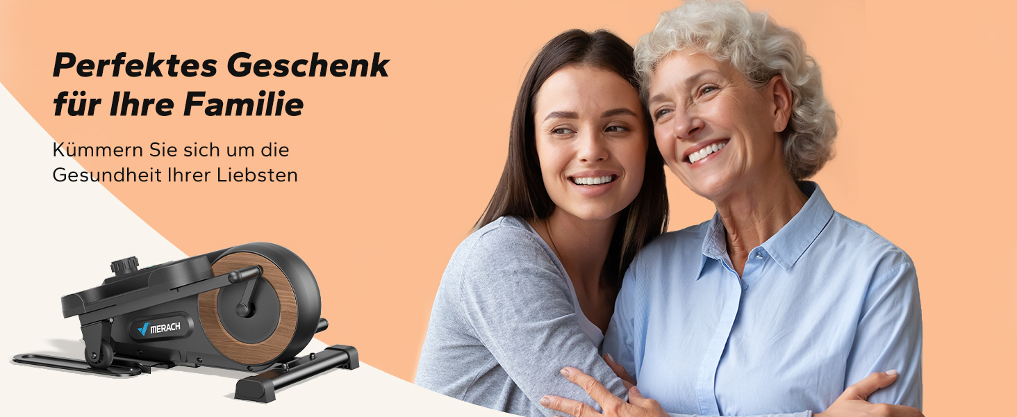 Міні-еліптичний тренажер MERACH E43 для дому та офісу: електричний та механічний, під стіл, з LCD-дисплеєм, тихий та портативний