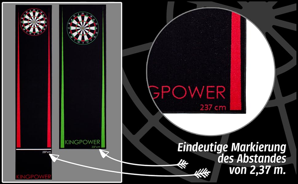 Килим Kingpower Dart Mat 237x80см зелений, лінія розряду, захист підлоги