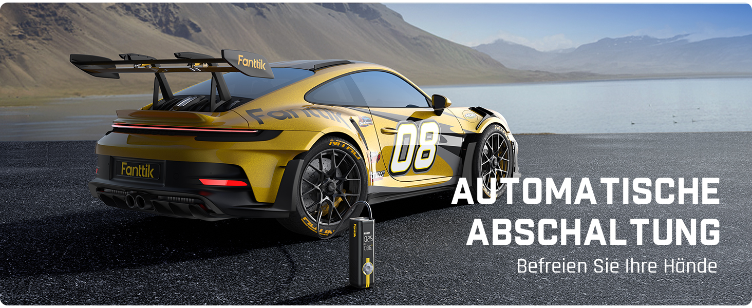 Електричний компресор Fanttik X8 APEX, 11.1V, 150PSI, портативний насос з LED-дисплеєм для авто, електровелосипеда, мотоцикла, м'ячів, шин 26,3 см