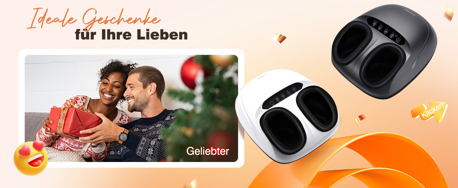 Масажер для ніг KNQZE Shiatsu з підігрівом, для фасціїту та зняття болю (сірий)