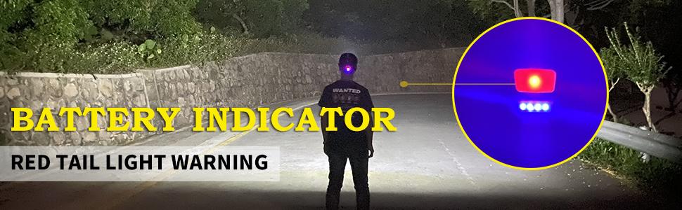 DARKBEAM COB Фонарик на голову LED з червоним світлом, перезаряджається USB, 2000 люмен, водонепроникний, для риболовлі, ремонту та будівництва, з акумуляторами, час роботи 7-14 годин