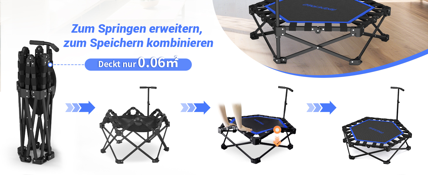 Трамплін для фітнесу HXD-ERGO складаний, 106 см, для дорослих, indoor, без встановлення
