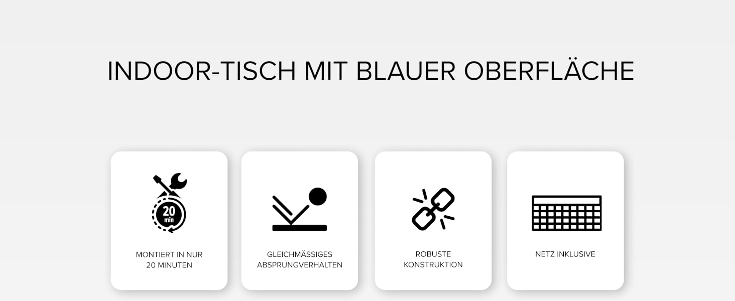 Стіл для пінг-понгу JOOLA Inside 13, розкладний, синій, 274 x 152,5 x 76 см, включає сітку