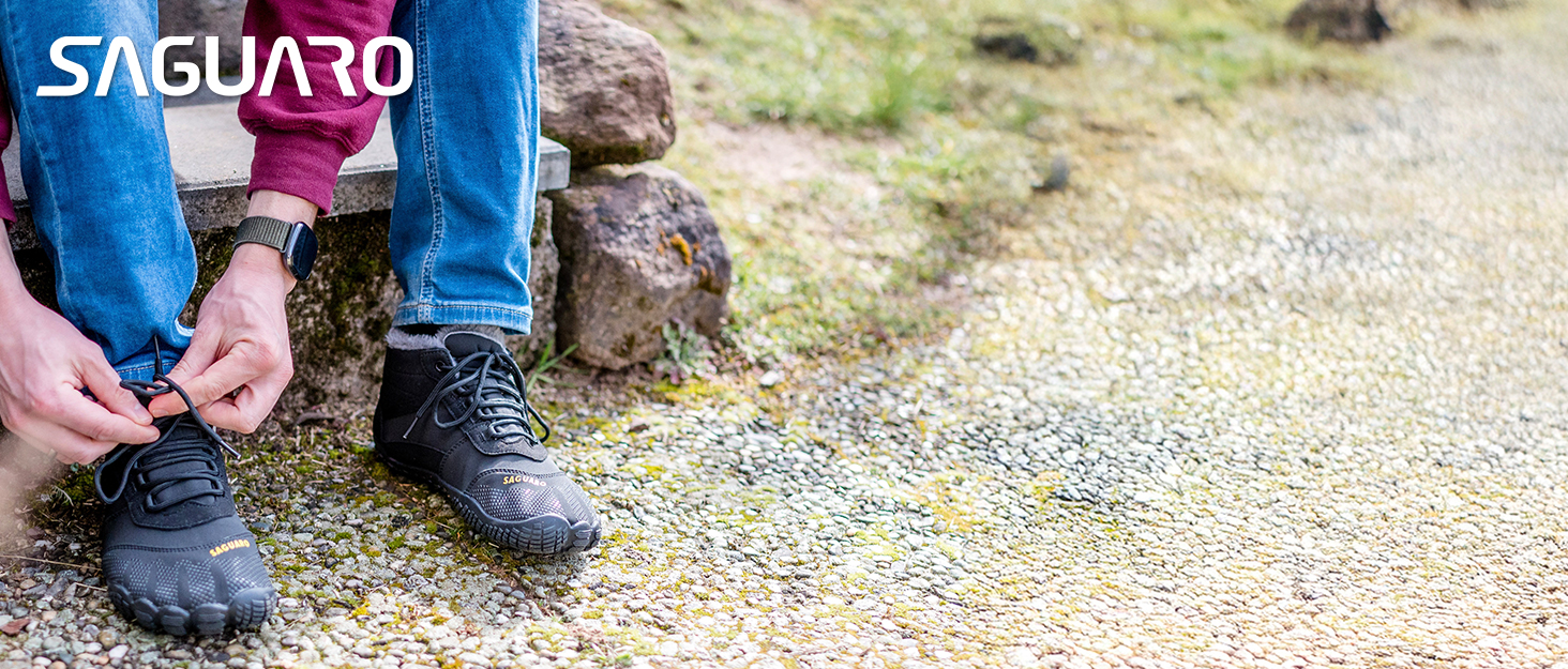 Босими кросівки для чоловіків та жінок Saguaro: легкі, зручні, з нульовим дропом, розмір EU 36-48, чорний