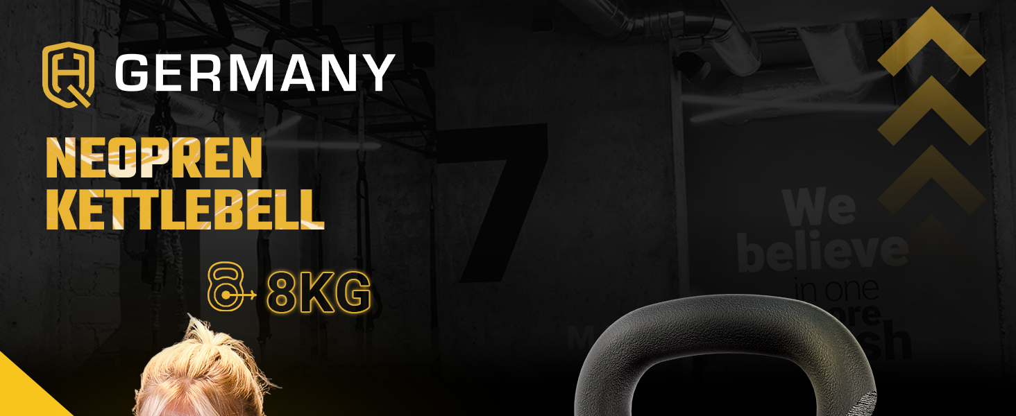 Гантель з неопрену HQ Germany® Vollguss 2-32 кг | Комплекти для початківців | Точність ваги ±2,0%