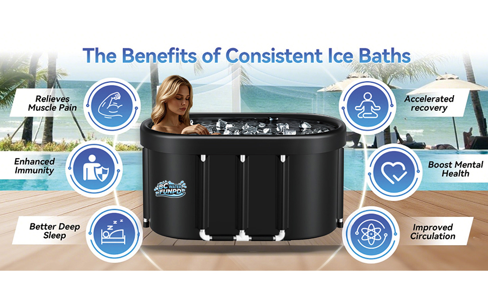 Тонна для криотерапії Eistonne Oval 120x70x70 см – велика криованна для відновлення після спорту з 5-шаровою ізоляцією та складаним дизайном