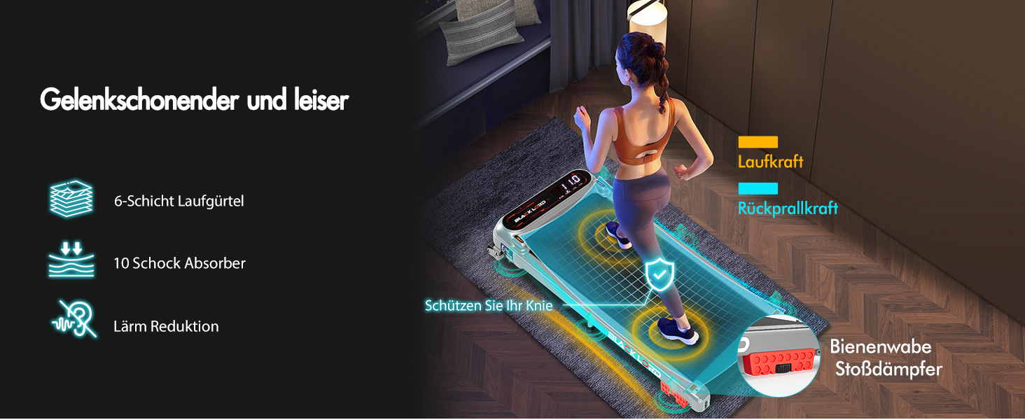 Біговий тренажер BLACK LORD X7 - Walking Pad з тихим мотором 3.0PS, до 130кг, Bluetooth, 3 рівня нахилу, антиковзаюча поверхня (Срібний)