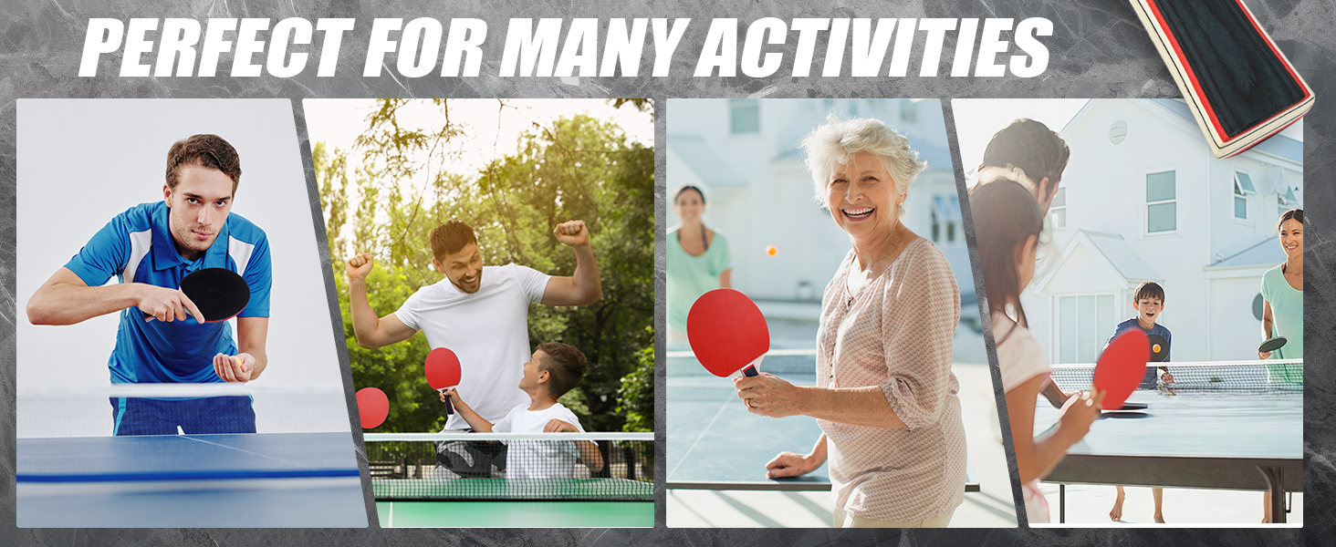 Набір для настільного тенісу Flintronic: 2 ракетки + 3 м'ячі, з сумкою для початківців та професіоналів (#2 Upgrade Black)