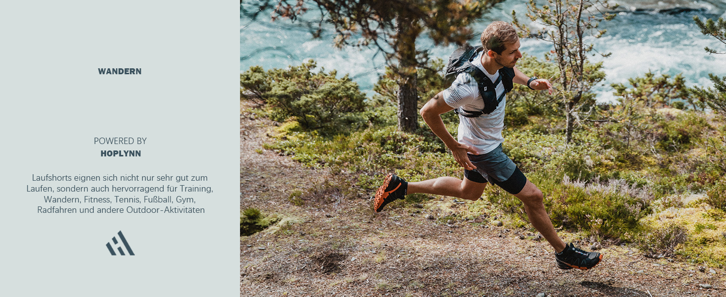 Шорти спортивні чоловічі HOPLYNN 2 шт. з кишенею на блискавці, швидковисихаючі, чорні