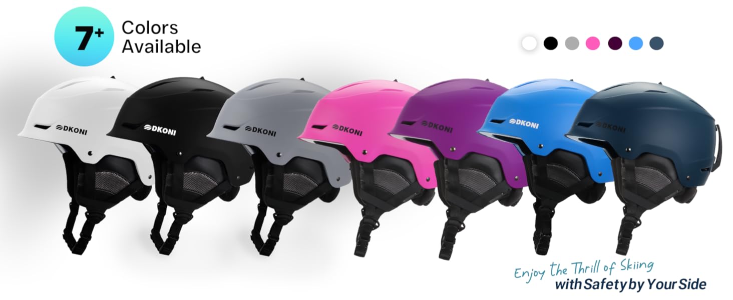 Шолом для сноуборду та гірськолижного спорту для чоловіків, жінок та дітей, регульований розмір, 3-рівнева вентиляція, міцна PC-оболонка з EPS-піною, розмір L (58-62 см)