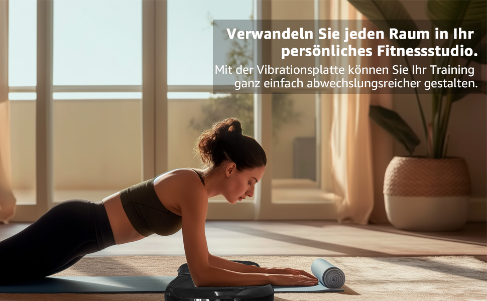 Віброплатформа з Bluetooth, 1-99 рівні інтенсивності, 5 програм для фітнесу вдома для схуднення, м'язового розвитку та тренування всього тіла