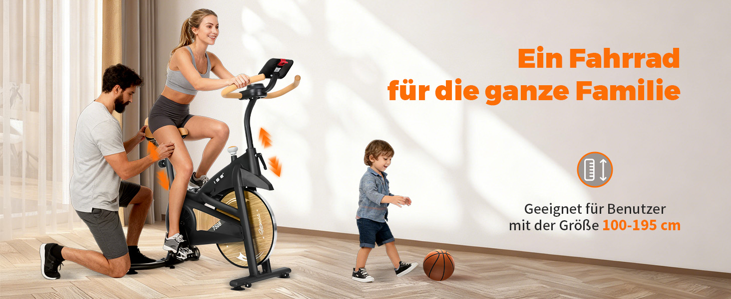 ISE Hometrainer: велотренажер з регульованим магнітним опором, LED-монітором та тримачем для планшета. Макс. вантажність: 130 кг