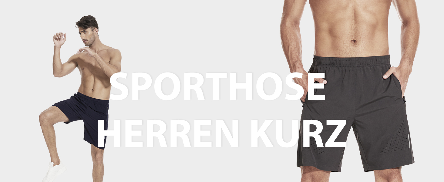 Шорти спортивні чоловічі SIHOHAN, чорні, швидковисихаючі, з кишенями на блискавці