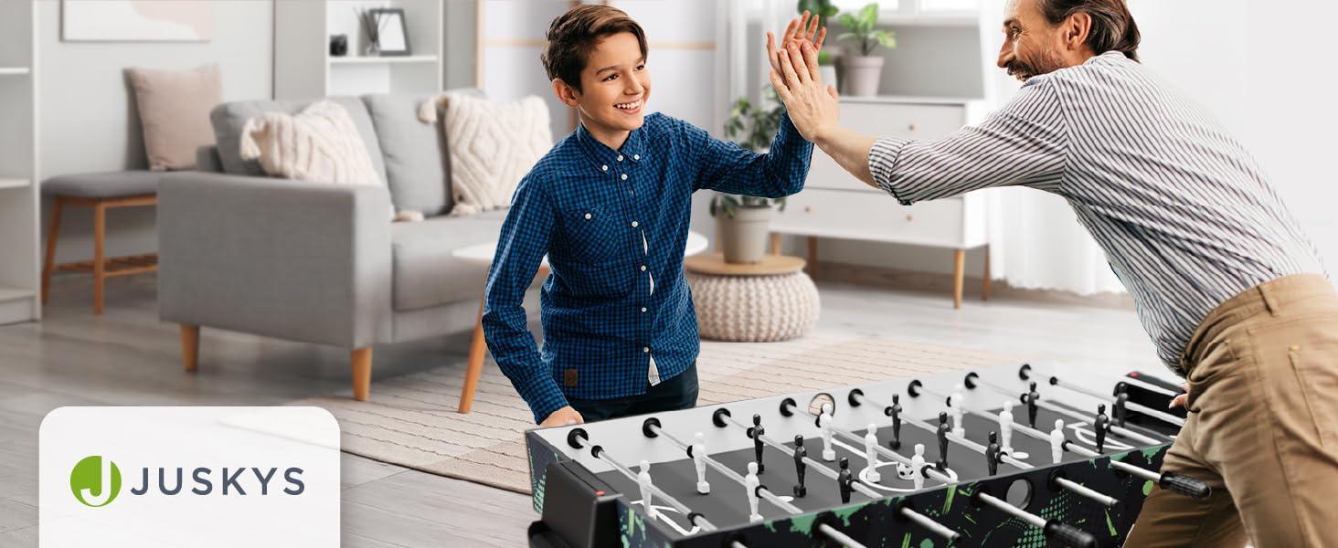 Дитячий багатофункціональний стіл Juskys 5in1 Ballzauber: пінг-понг, хокей, баскетбол, більярд, кікер - розкладний