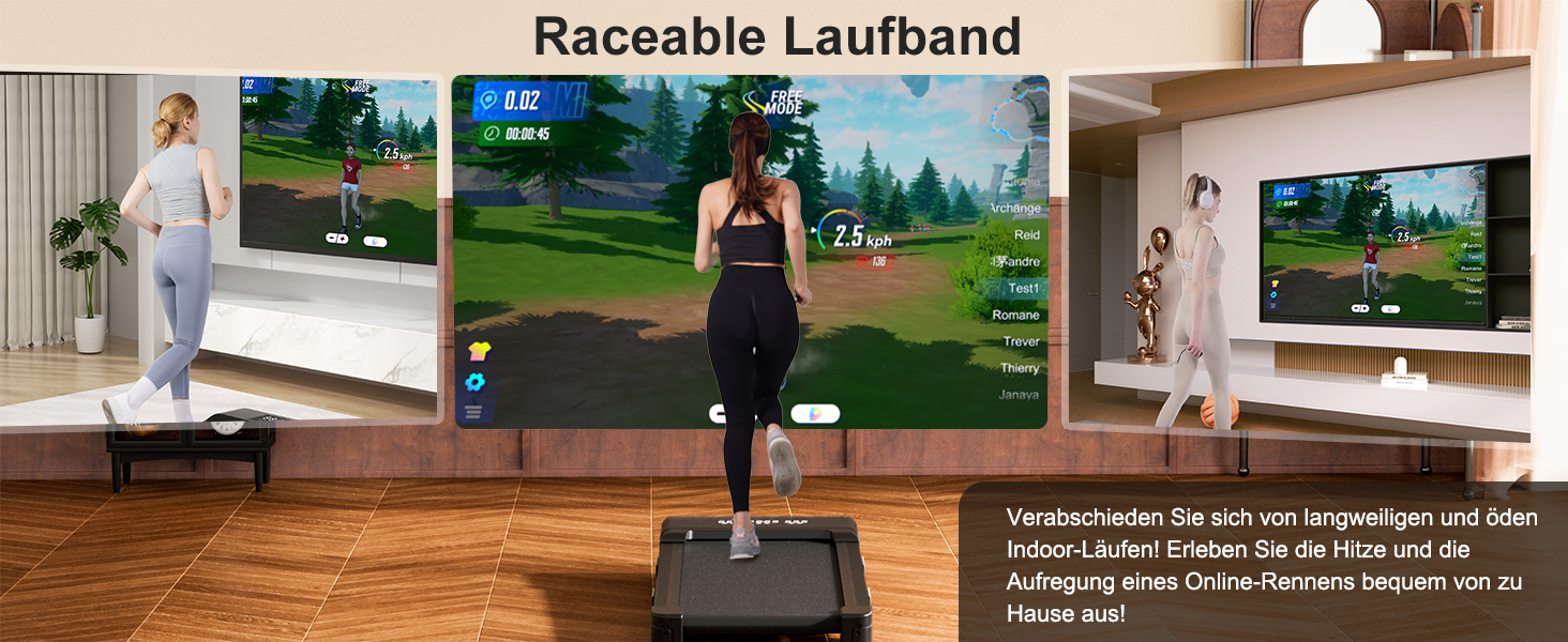 Lacuffy Бігова доріжка Treadmill з нахилом 9% та функцією Auto, біговий Treadmill для дому, максимальне навантаження 136 кг, Treadmill-стіл з керуванням через APP, 3HP тихий Treadmill з тренувальними курсами та багатокористувацьким режимом, чорний