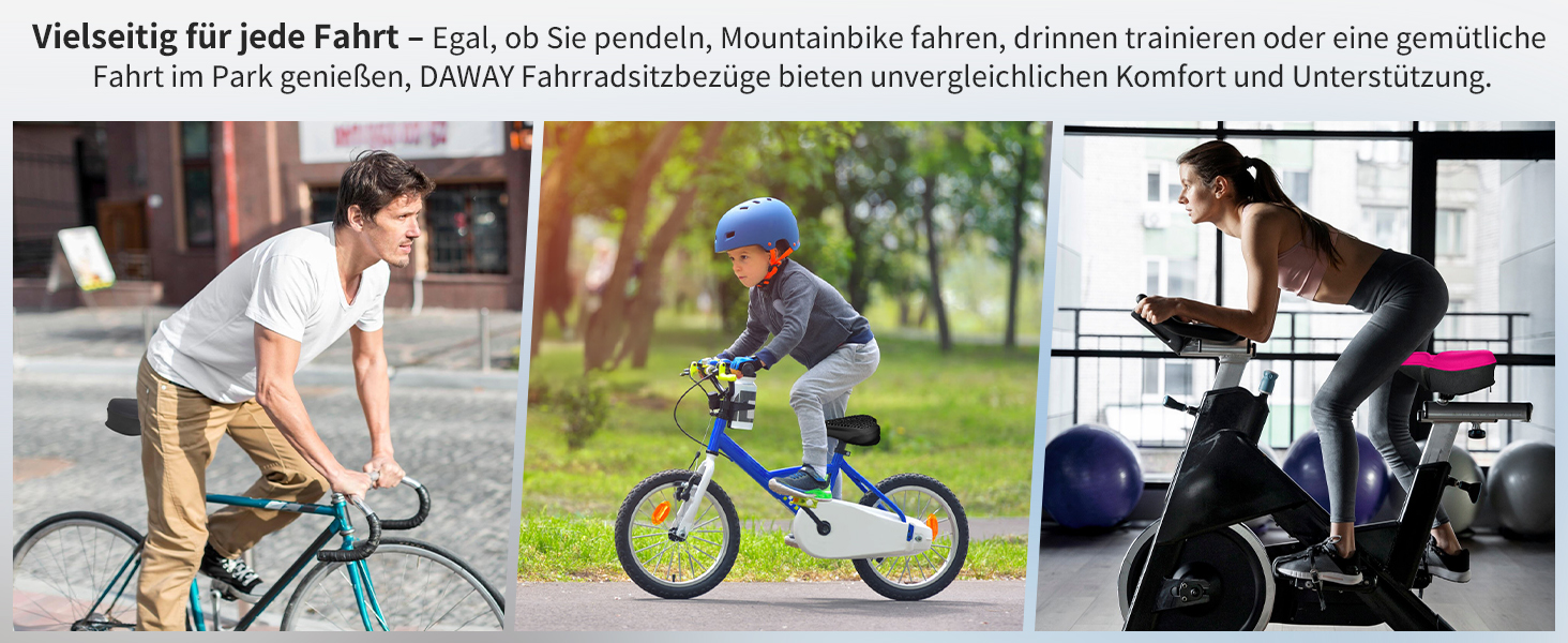 Покриття на сидіння велосипедного крісла Daway з силіконовим гелем та піною Memory Foam - XL/L/M/S, 30 x 27 см, чорний