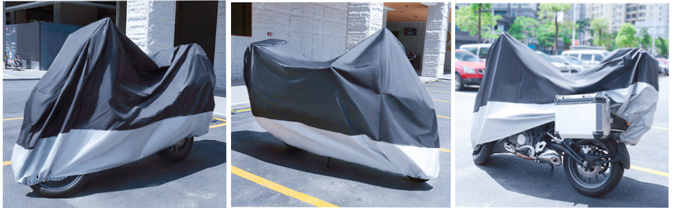 Водонепроникний чохол для мотоцикла з отворами для замка та мотоциклетною сумкою (Harley Davidson, Honda, Suzuki, Kawasaki, Yamaha)