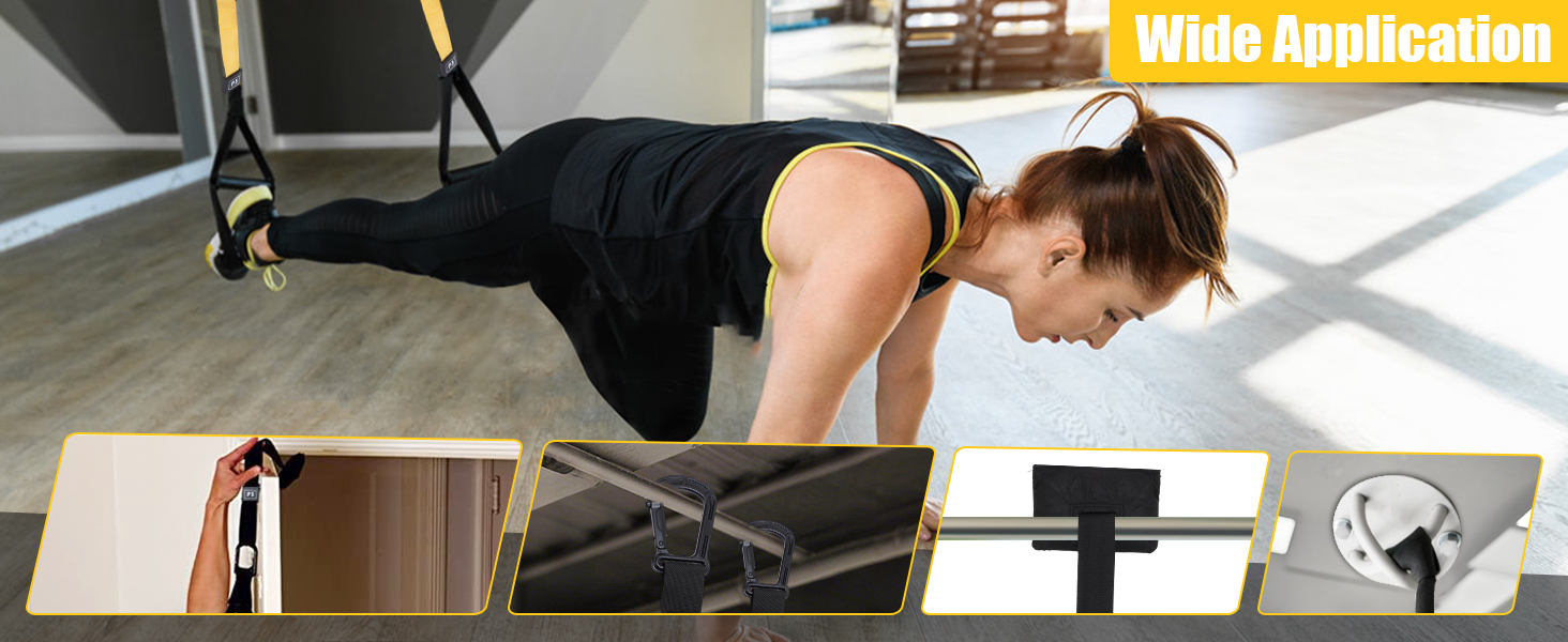 Слінг-тренажер для комплексних тренувань вдома - повний комплект з сумкою та інструкцією, жовтий