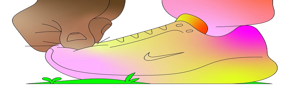 Дитячі кросівки Nike Flex Runner 2 для бігу, чорно-біло-блакитні, розмір 37.5 EU