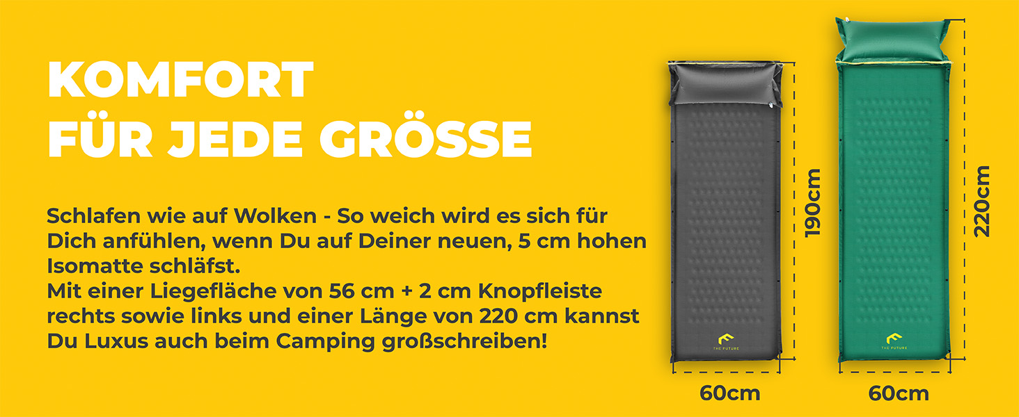Isomatte самонадувна The Future Air Bender Comfort, 5 см, сіра, для кемпінгу та відпочинку на природі