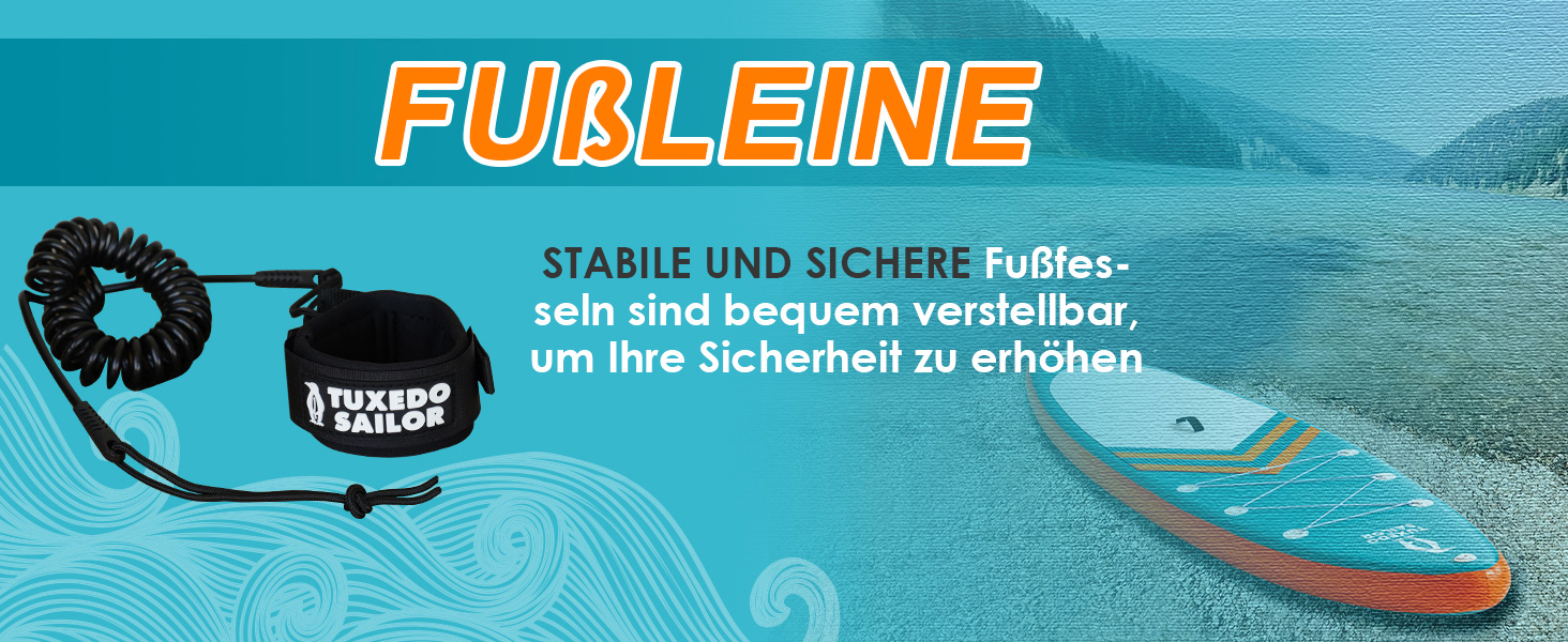 Надувний SUP борд Tuxedo Sailor Stand Up Paddle Board з аксесуарами, для дорослих та підлітків, блакитний та жовтий (зелений та помаранчевий)