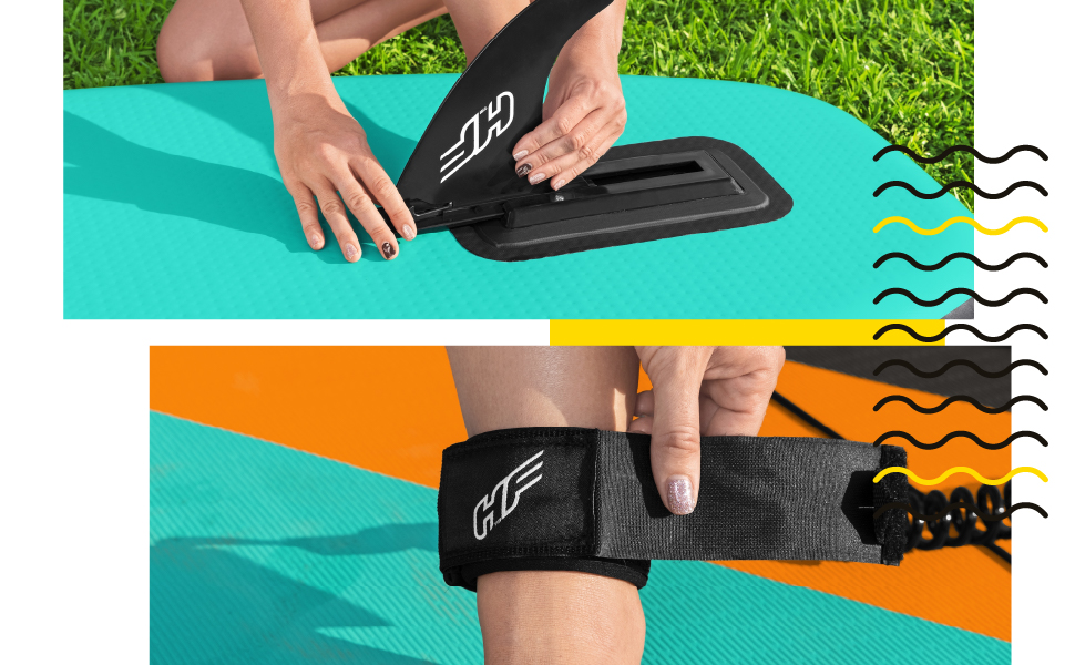 Надувний SUP Bestway Hydro-Force Breeze Panorama: комплект з насосом, сумкою та вікном, різні розміри