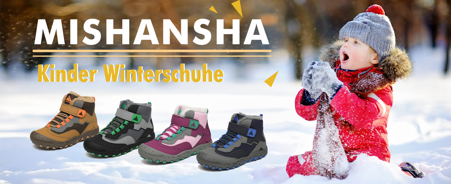 Дитячі зимові черевики Mishansha: теплі, водонепроникні, антиковзаючі, розмір 24-38, блакитні