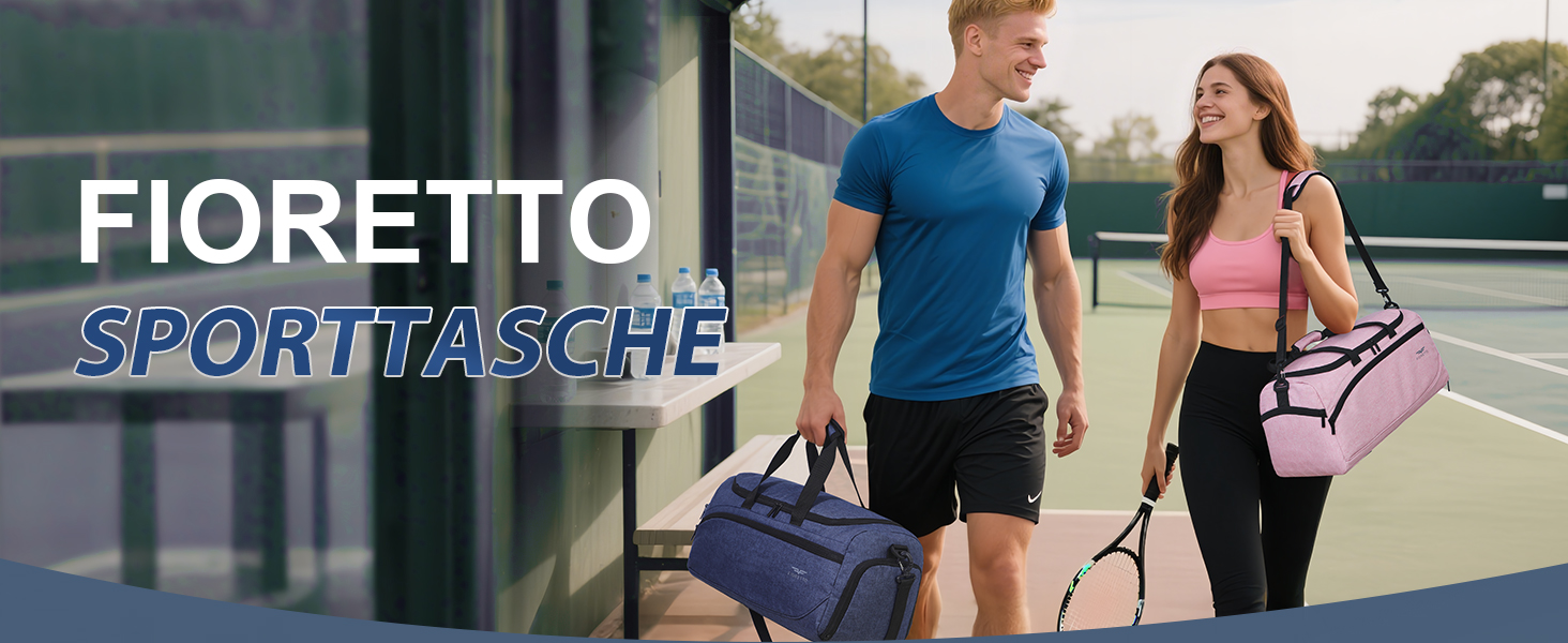 Спортивна та дорожня сумка FIORETTO 35L з відділенням для взуття та мокрих речей, водонепроникна, для тренувань, спортзалу, подорожей, плавання, сауни, футболу, фіолетовий