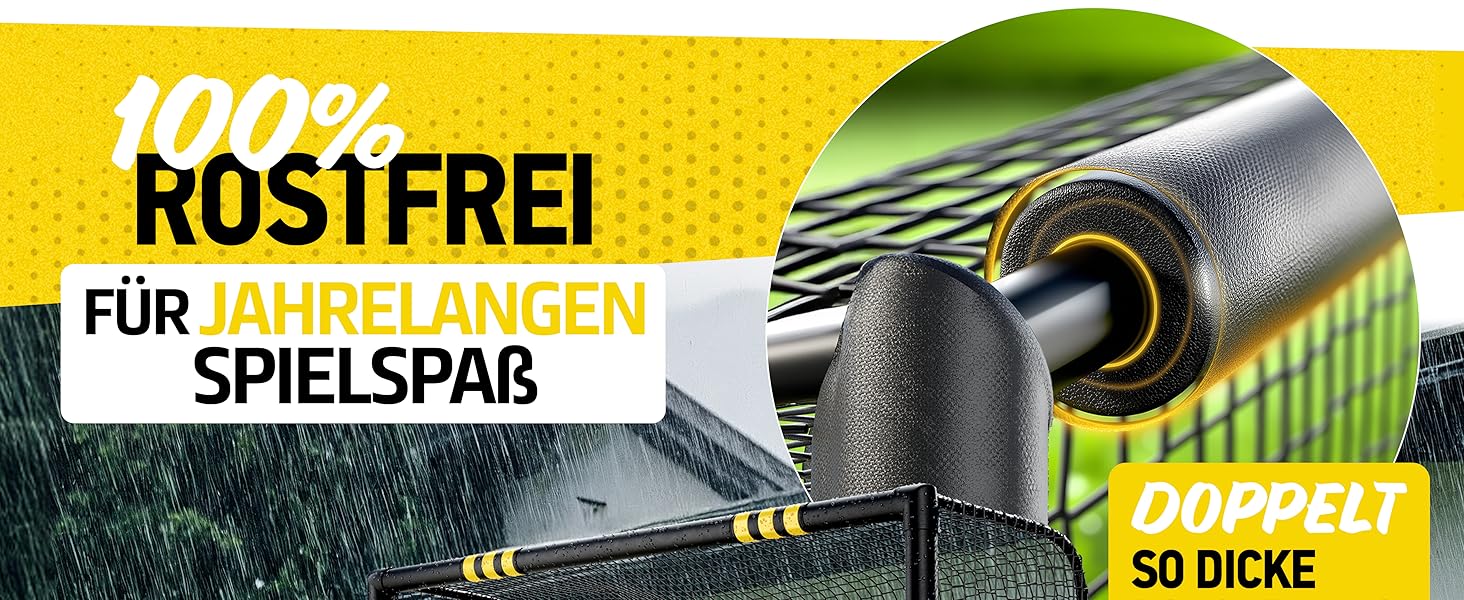 Ворота для футболу в сад для дітей та дорослих з антикорозійним покриттям. Ворота для дітей з анкерами для оптимальної фіксації. Футбольні ворота з м'якою оббивкою 300x200 см