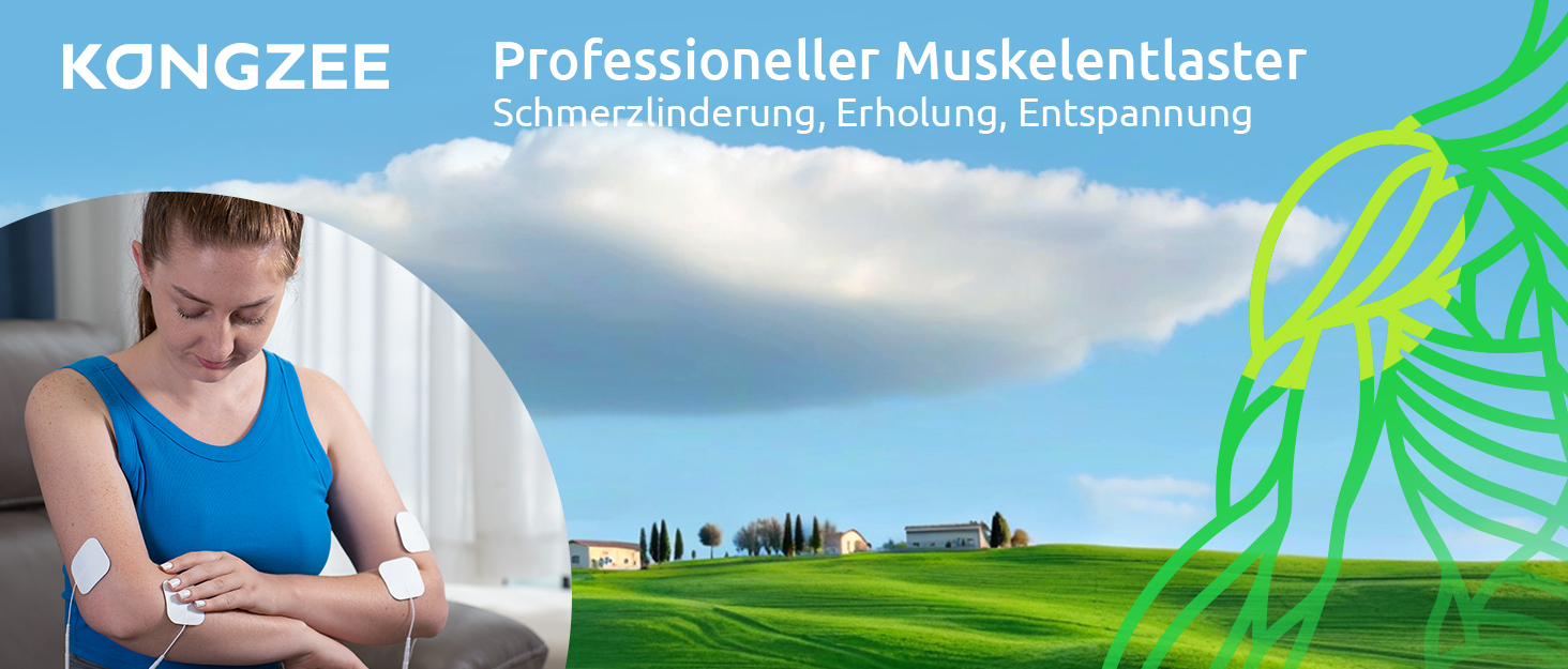 Пристрій 4-в-1 для домашнього майстерності EMS: масаж, стимуляція м'язів та нервів. Двоканальний TENS-терапевтичний пристрій для зняття болю, схвалений FDA, з 12 електродних подушечок. Чорний