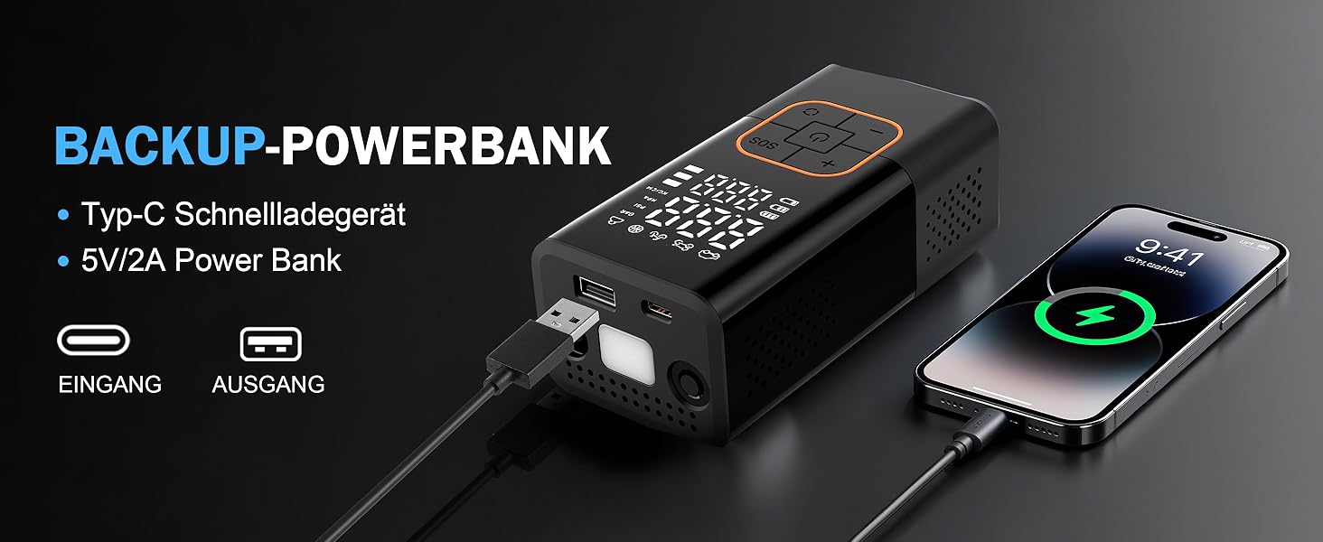 Електрична повітряна помпа, бездротова помпа для шин велосипеда з цифровим манометром (150 PSI), LED-ліхтар, для авто/велосипеда/мотоцикла/м'яча