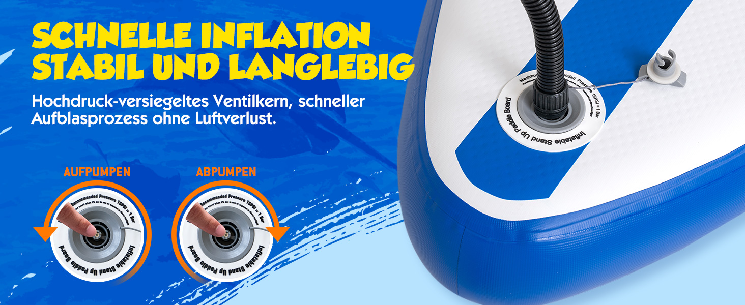 Надувне SUP-борд FunWater: комплект з аксесуарами (весло, насос, рюкзак, лінія, водонепроникний мішок)