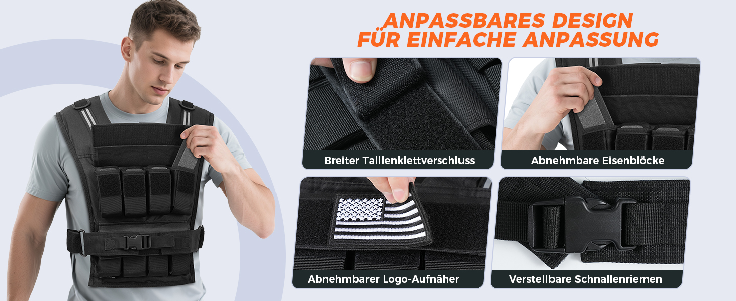 Вага для тренувань BAGAIL: регульована, зі знімними пластинами, для силових тренувань, фітнесу, йоги та аеробіки (9.66 кг)