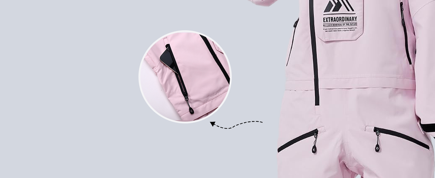 Жіночий гірськолижний комбінезон HOUZONIY 729+ Рожевий - гірськолижний костюм, сноуборд, Outdoor