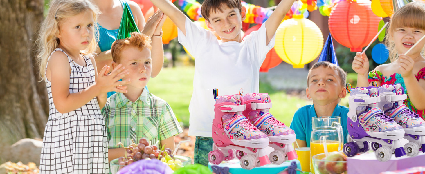 Роликові ковзани для дітей з LED підсвічуванням, регульовані, зручні та дихаючі, фіолетовий колір, розмір L (39-42)