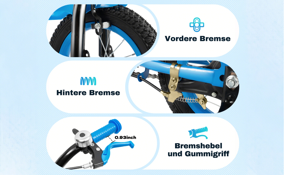 Дитячий велосипед 12 дюймів для дівчаток та хлопчиків з додатковими колесами, дзвінком та кошиком, регульована висота, від 3 років, червоний/синій/блакитний