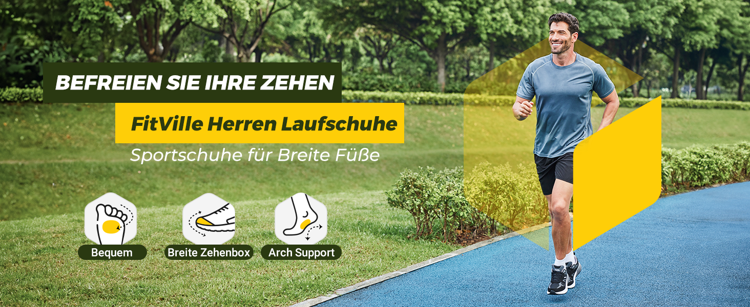 Кросівки FitVille для чоловіків, широкі, для бігу та занять спортом. Зручні кросівки з антиковзкою підошвою, дихаючі, для бігу по вулицях, на природі, для джогінгу, фітнесу та ходьби. Широкі кросівки для широкої стопи (50 EU X-широкі, бежеві з синім)
