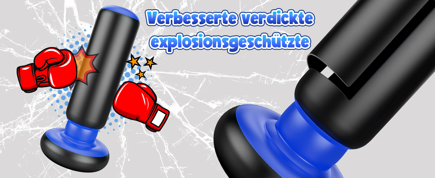 Інтерактивний боксерський мішок для дітей з підсвіткою та звуком, блакитний. Підходить для хлопчиків 6-12 років