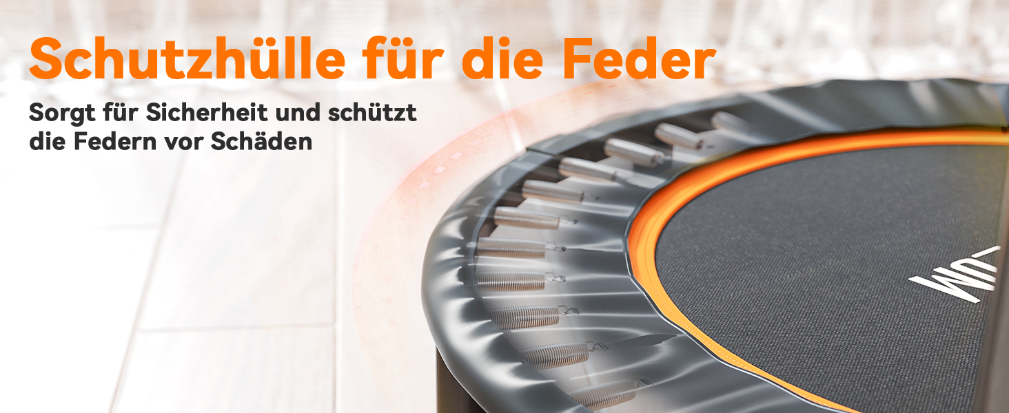 HOMCOM Міні-трамплін для фітнесу 102 см, складаний, з регульованою ручкою, до 150 кг, чорний+помаранчевий