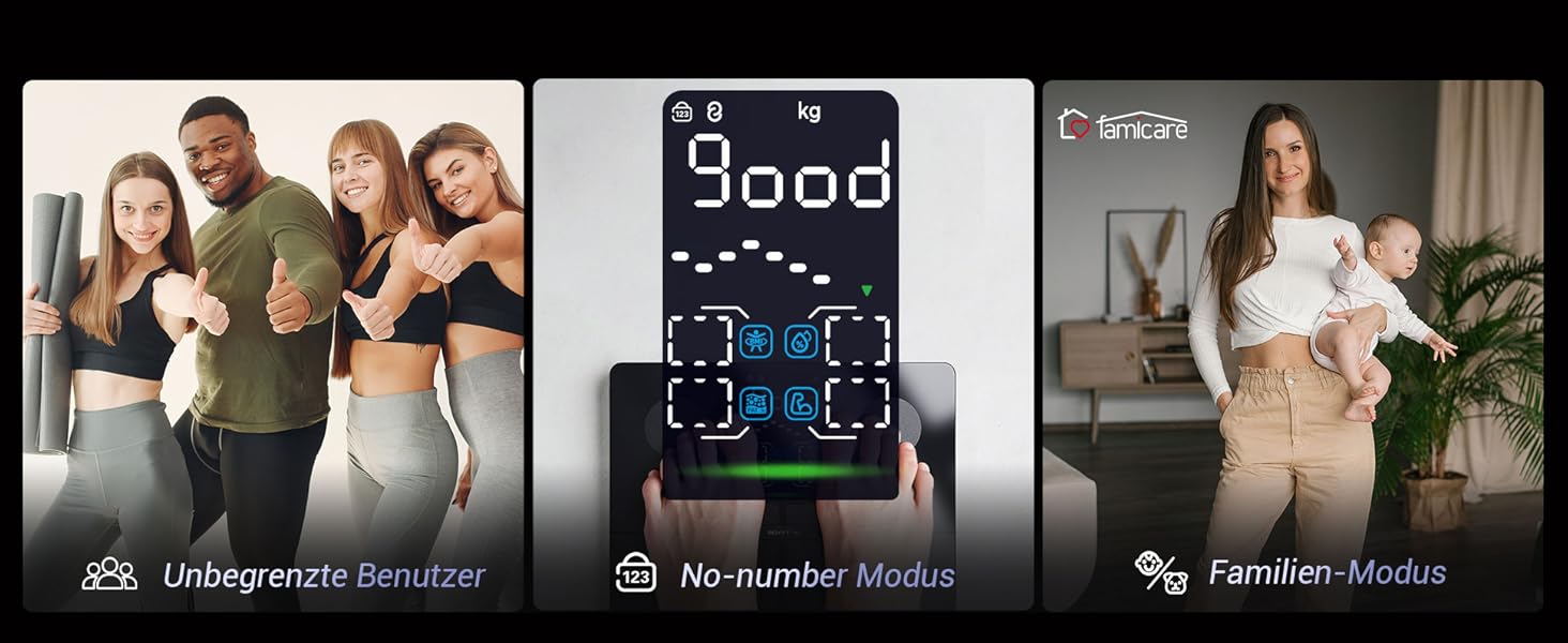 Ваги Ovutek для людей, цифрові ваги з аналізом складу тіла, 180 кг, дисплей, BMI, жир, м'язи, вода, 14 показників, фітнес-додаток, чорний