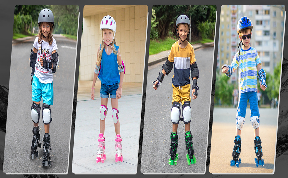 Дитячі ролики Nattork для хлопчиків та дівчаток, регульовані, з підсвічуванням коліс, розміри 28-32, блакитний колір