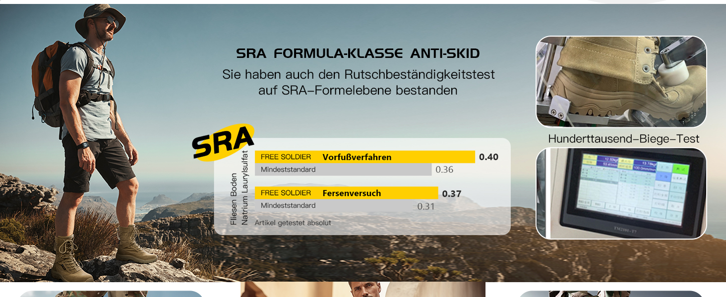 Черевики тактичні чоловічі FREE SOLDIER, пісочний колір, 41 EU