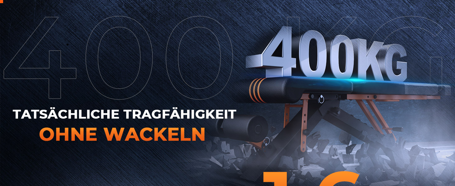 Гантельна лава 400 кг, складана, регульована - тренувальна лава зі сталею 80*40 мм для дому та фітнес-клубу, для вправ з гантелями та штангою