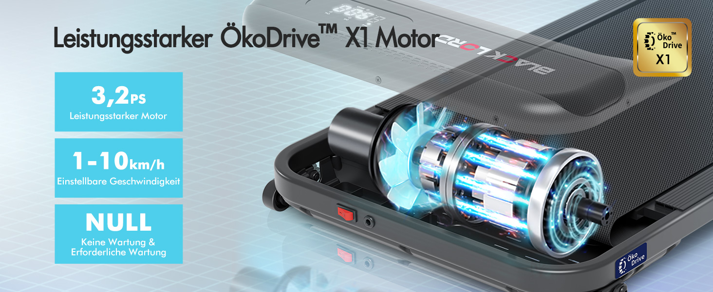 Складаний біговий килимок BLACK LORD MS2, 2-в-1 для дому та офісу, нахил, 3.2HP, до 140 кг, чорний
