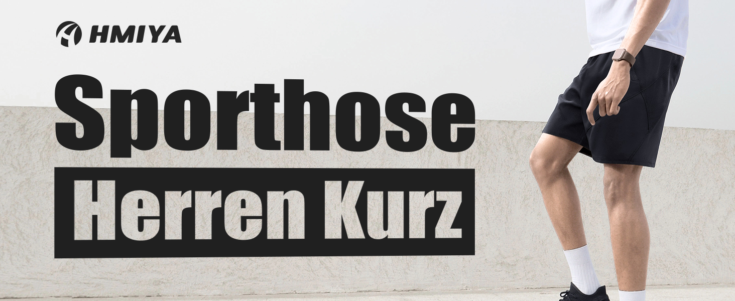 Шорти спортивні чоловічі HMIYA, чорні, швидковисихаючі, легкі з кишенею на блискавці