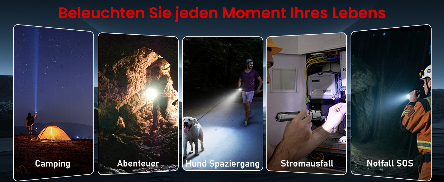 Ліхтарик Shadowhawk LED акумуляторний 2 шт. | Тактичний ліхтарик (2 вимикачі) 500000 люмен, до 1000 м, 12 годин роботи, для кемпінгу/походу/відпочинку на природі, регульована яскравість, чорний